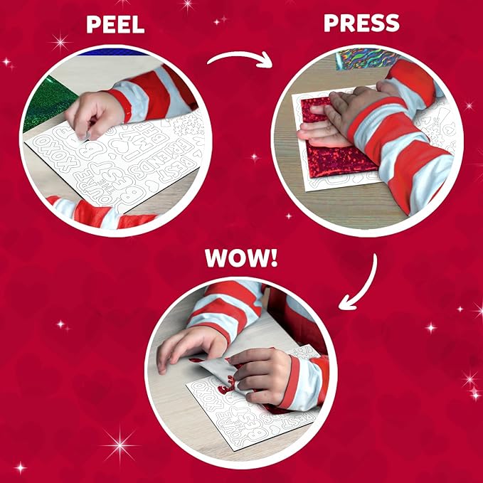 Skillmatics Art & Craft Activity - Foil Fun Valentine's Hearts, Mess Free Art for Kids, DIY Creative Activity, Gifts for Girls & Boys Ages 4, 5, 6, 7, 8 and Up