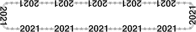 Creative Converting 2021 New Year Necklace, 32", Multi-color