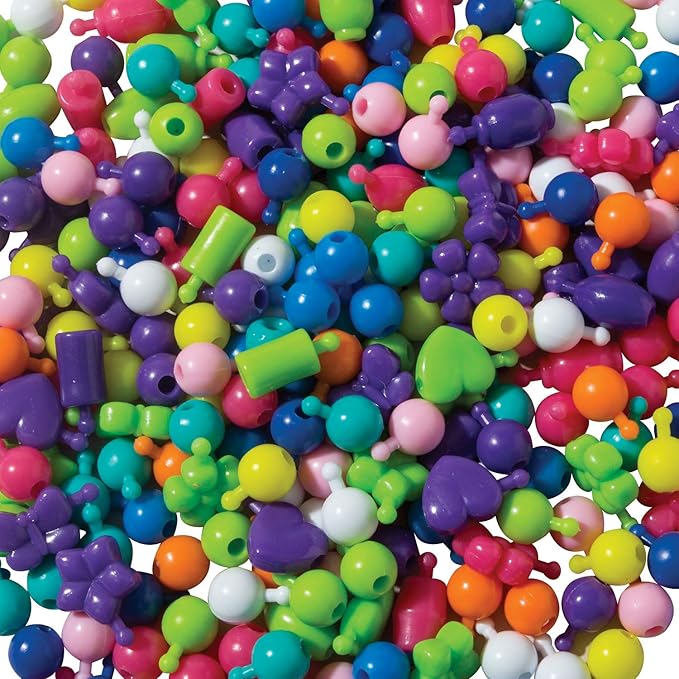 Creativity Street Pop Beads, Assorted Colors, Assorted Sizes, 300 Pieces