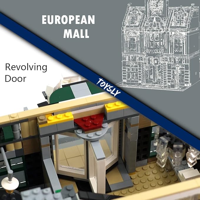 TOYSLY Street European Mall MOC Building Blocks and Engineering Toy, Construction Set to Build, Model Set and Assembly Toy for Teens and Adult 2039 Pieces