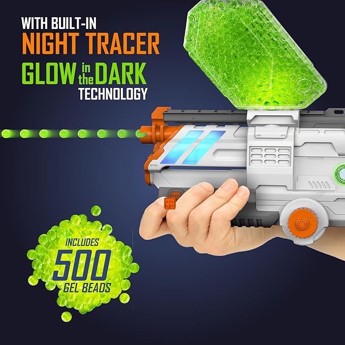 Faction Sentinel Remote-Controlled Turret Gel Blaster (Cloud Enabled, Multiplayer Bluetooth App Play) w/Night Tracer Tech, 500 Glow Rounds, Target Practice Beacon, 10k Blue Rounds, Protective Eyewear
