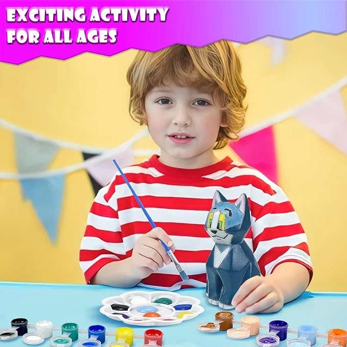 LTZFGZ DIY Cat Lamp Kit, Arts and Crafts for Kids Ages 4-6, Crafts Kit for Girls Ages 3-12, Painting kit for Kids 4-12, Kids Toys Birthday Gift for 4 5 6 7 8 9 Years Old Boys Girls