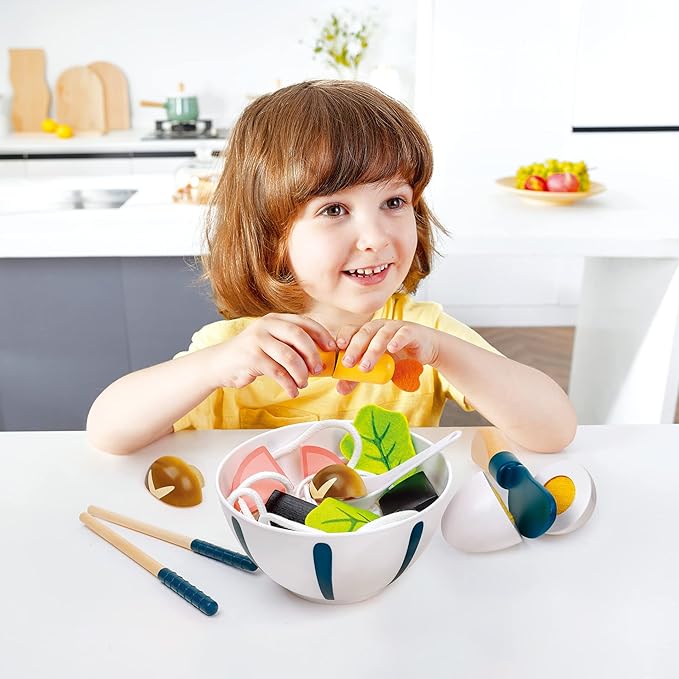 Hape “Slurp-Slurp” Udon Set | Pretend Play Toy Food and Kitchen Playset for Kids, for Children Ages 3+ Years