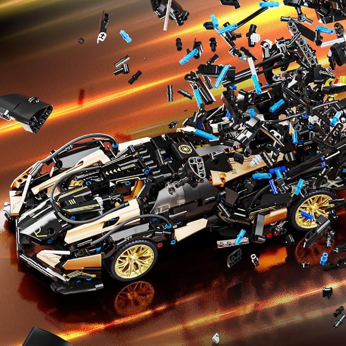 Mesiondy Sports Car Building Blocks Toys Boys or Adults Kits，1:14 MOC Building Set Raceing Car Model,Cars for Boys Age 12-16 8-14