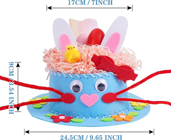 Easter Hat Kit for Children DIY Easter Chick Bunny Egg Crafts Kit