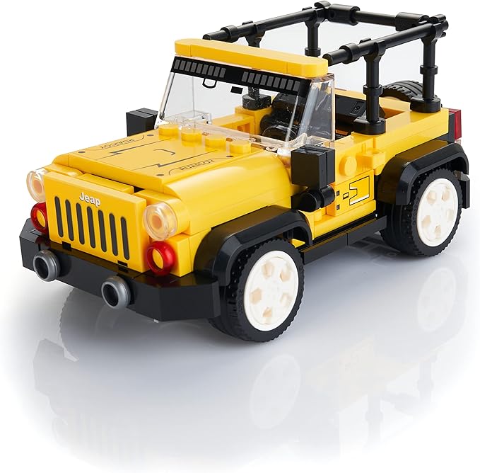 Jeep Wrangler Car Building Block Set (242 Pieces). Racing Car Building Blocks for Kids and Adults