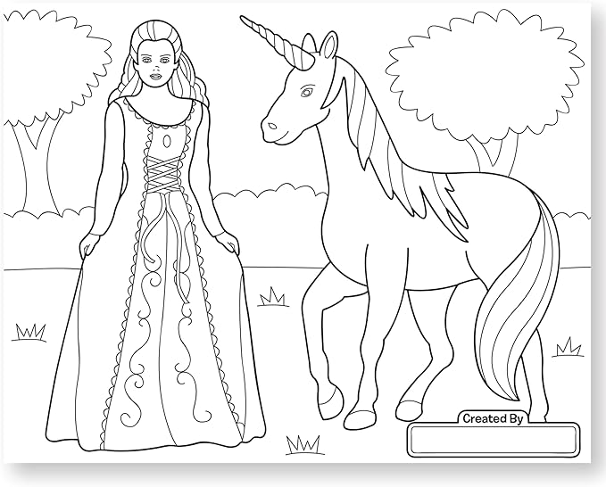 Melissa & Doug Jumbo 50-Page Kids' Coloring Pad - Horses, Hearts, Flowers, and More - FSC Certified