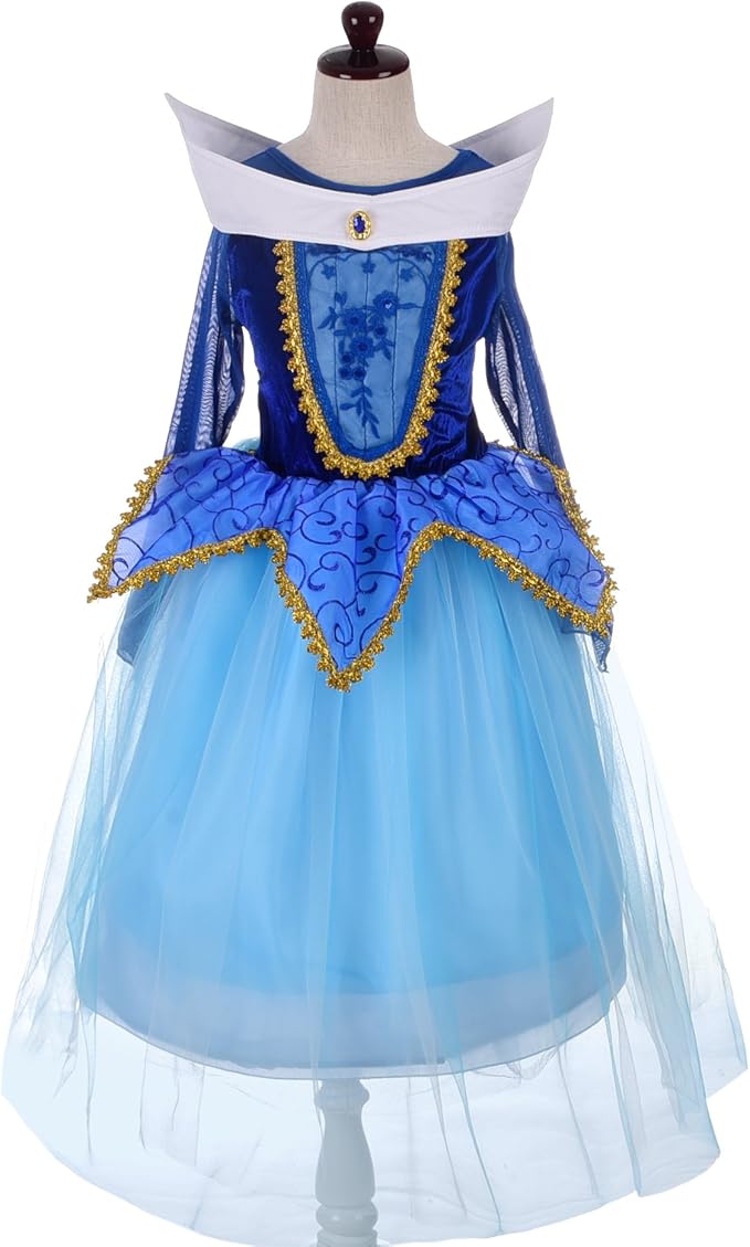 Dressy Daisy Beauty Princess Costume Dress Up Toddler Little Girls Halloween Birthday Party Fancy Ball Gown