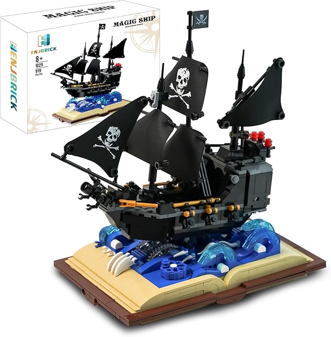 Creator Pirate Ship Building Set Compatible with Lego for Adults,Christmas Toy Building Blocks for Boys 8-14 Years 919 pcs