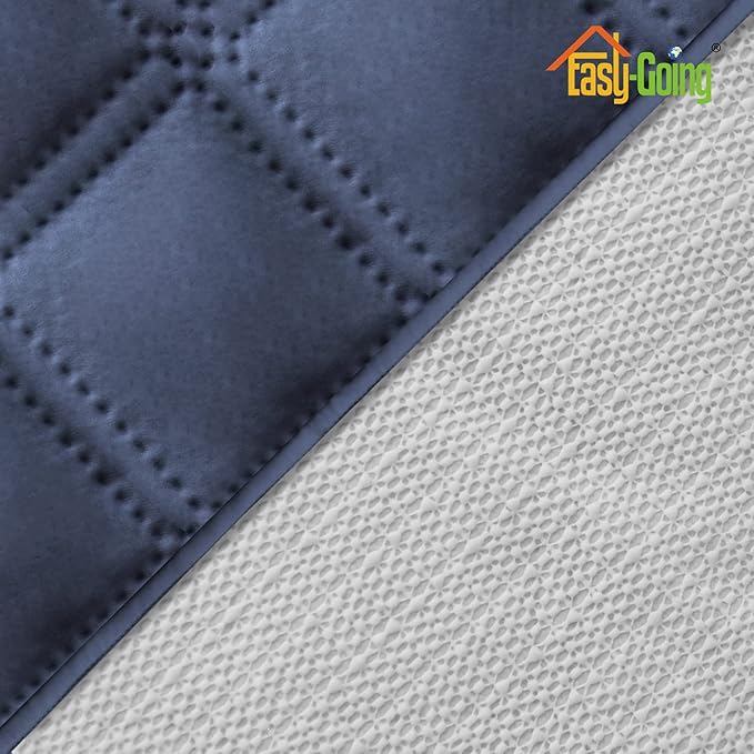 Easy-Going Waterproof Oversized Loveseat Covers Leakproof Couch Cover for 2 Cushion Couch Sofa Cover Washable Sofa Slipcover Non-Slip Furniture Protector with Pocket for Pets (Medium-XL, Navy)