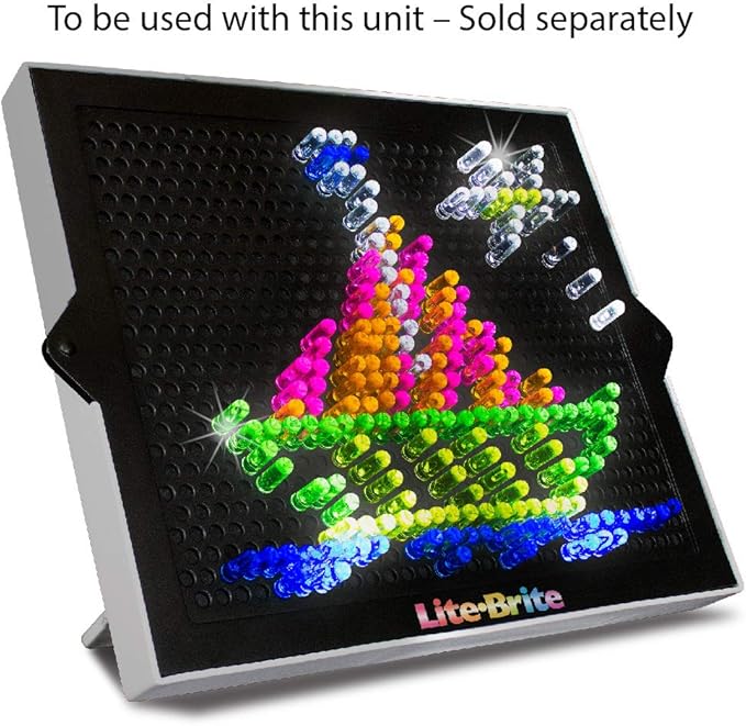 Lite-Brite Peg and Template Refill Pack, Light Up Drawing Board Accessories, LED Pegs with Colors, Toys for Creative Play, Light Toys for Kids Aged 4 +