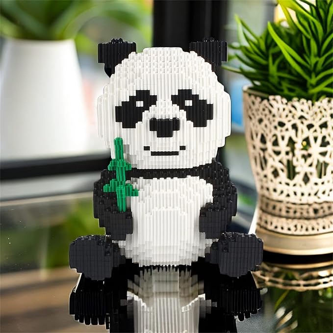 Larcele Panda Micro Building Blocks Animal Mini Building Toy Bricks, 3689 Pieces KLJM-02 (Model 2840)