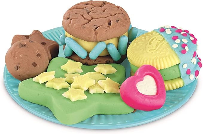 Play-Doh Kitchen Creations Milk and Cookies Set with 6 Non-Toxic Colors Including Play-Doh Confetti