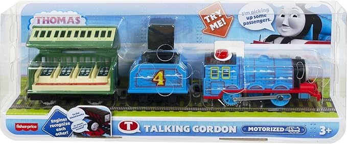 Thomas & Friends Motorized Toy Train Talking Gordon Engine with Sounds Phrases & Coal Tender for Preschool Pretend Play Kids Ages 3+ Years