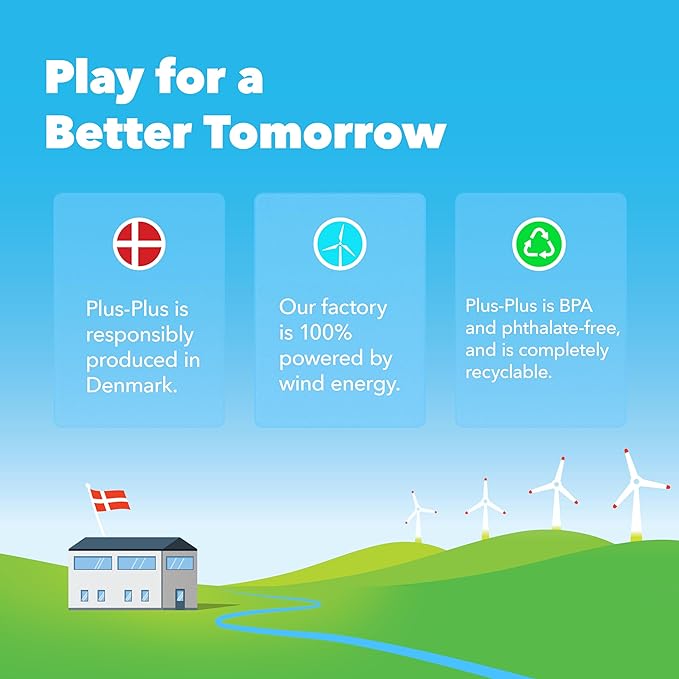 PLUS PLUS 240 Piece Interlocking Building Blocks for Kids, Open Ended Connecting Toys, STEM Bin Mini Manipulatives - Glitter Mix Play Tube & Baseplate