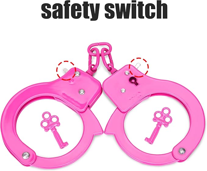 Metal Play Handcuffs, Hand Cuffs Police, Toy Handcuffs for Kids