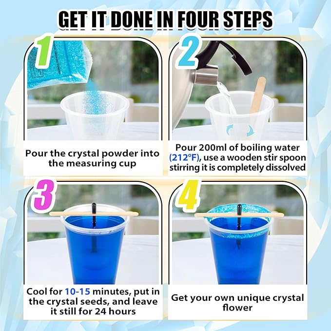 GobiDex Science Kits for Kids, Crystal Growing Kit-Crystals Grow Fast in 24 Hours, STEM Projects Learning & Education Toys Gift for Boys & Girls, Arts and Arafts for Kids Ages 6-8 8-12