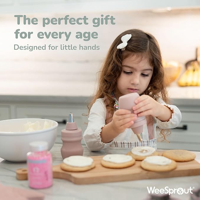 Ultimate Baking Kit for Kids - Kids Baking Set with Child Sized Utensils - Includes Apron, Oven Mitts, Silicone Mats & Liners - Perfect Cooking Set for Kids Ages 6-12 - Gift for Children - Navy Blue