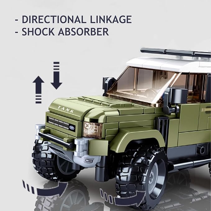 Jeep Off-Road Car Building Blocks, City Truck Model Speed Car Kit 317 Pieces 1:35, STEM Gift Toys for Kids Boys 8+