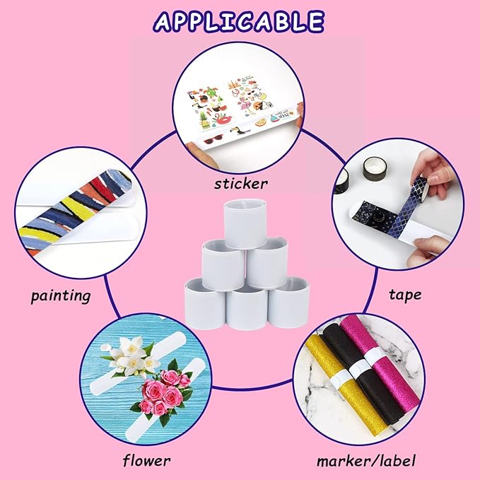 LOMIMOS 160Pcs White Slap Bracelets,Blank DIY Bands Wristbands Party Favors for Kids School Craft Projects Painting