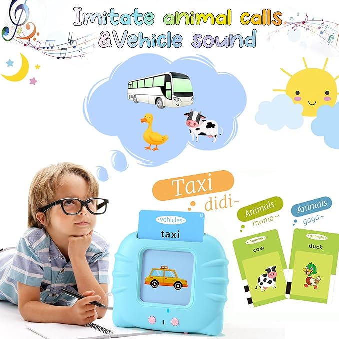 Toddler Learning Toys for 2 3 4 5 6 Year Old Girls Boys: Talking Flash Cards Speech Therapy Toys Autism Toys Preschool Educational Toys Games 224 Sight Words Kids Brithday Gifts