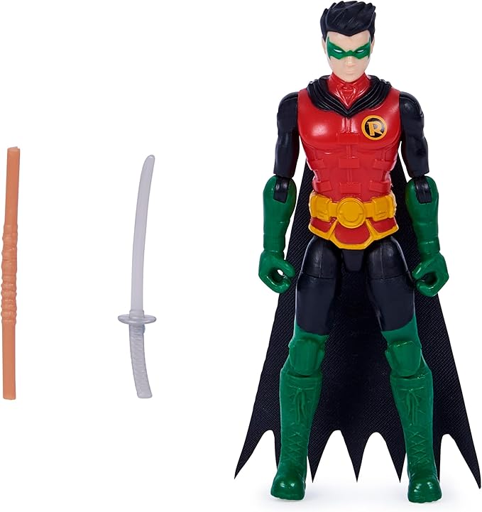 DC Comics, Batman and Robin vs. The Joker and King Shark, 4-inch Action Figures, Kids Toys for Boys and Girls Ages 3 and Up