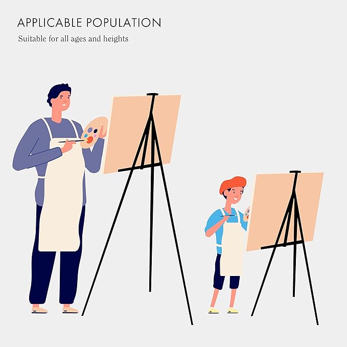 Artify 73 Inches Double Tier Easel Stand, Adjustable Height from 22-73”, 3 in 1, for Painting and Display with a Carrying Bag, 1PACK