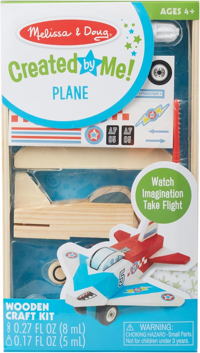 Melissa & Doug Decorate-Your-Own Wooden Plane Craft Kit