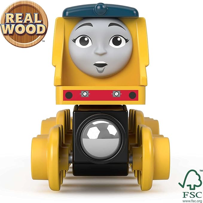 Thomas & Friends Wooden Railway Toy Train Rebecca Push-Along Wood Engine & Coal Car for Toddlers & Preschool Kids Ages 2+ Years (Amazon Exclusive)