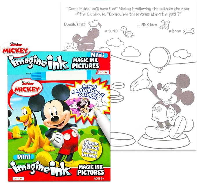Mickey Mouse Scratch Art for Kids, Toddlers - Bundle with Scratch Book for Kids Featuring Mickey Mouse Plus Mickey Mess Free Imagine Ink, More | Scratch Reveal Books for Kids