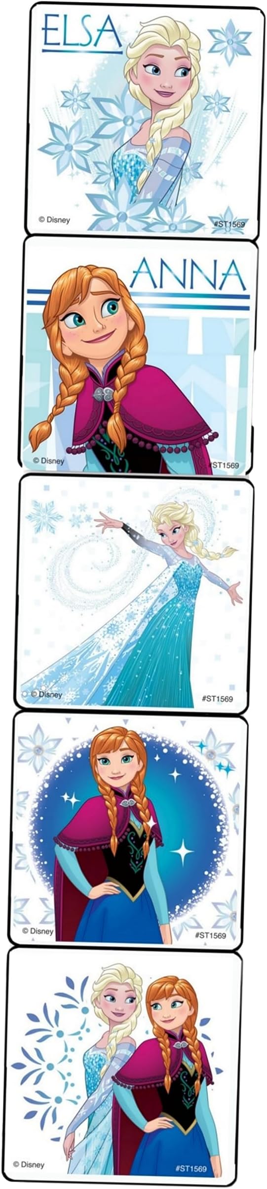 Disney Frozen Coloring Book with Stickers Set - Bundle Includes Disney Frozen Coloring Book, 500 Disney Frozen Stickers, 2-Sided Castle Door Hanger, Thank You Card Craft