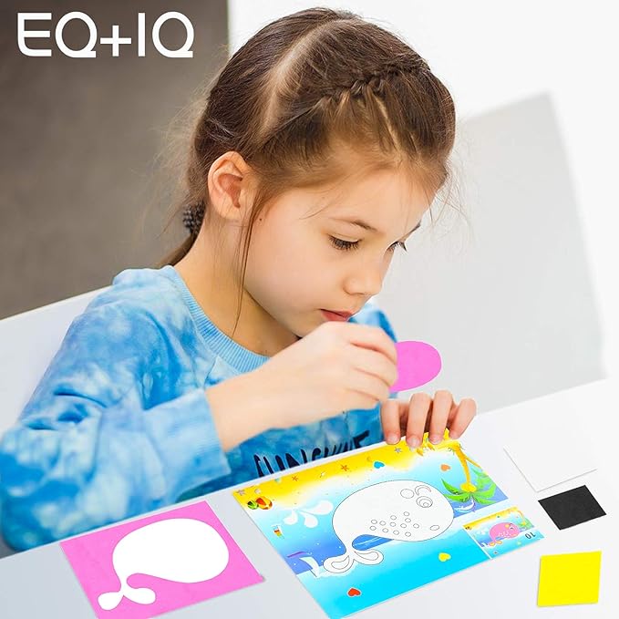 MALLMALL6 20Pcs Mosaic Sticker Art Kits for Kids Toddler Unisex