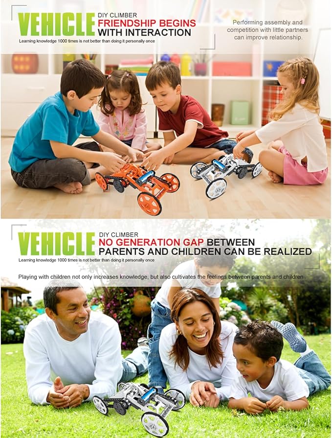 Science Kits for Kids, 4WD Climbing Vehicle STEM Projects for Kids Ages 8-12 | Electronics Circuits Engineering and Experiments for Teens | DIY STEM Toys for Boys and Girls