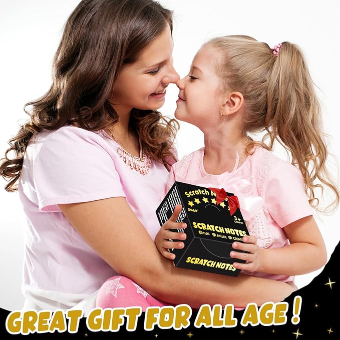 ZMLM Rainbow Scratch Art Paper Mini Note for Kids Gifts Ages 4-8 Bulk Craft Supplies for Teen Girls Boys Easter Basket Stuffers Birthday Classroom Party Games Toy Valentines Day Gift(Gold)