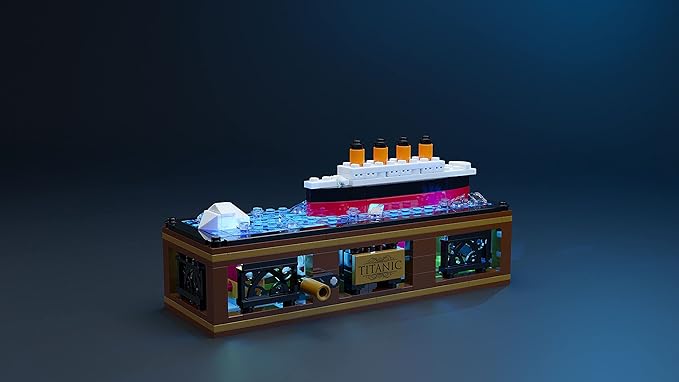 Brick Loot Iceberg Titanic Building Blocks Set with Light Kit & Motion, Toy Ship Model, Building Bricks Sets for Adults or Kids 6 Year Old +, Home Decor, Compatible with All Major Brands (319 Pieces)
