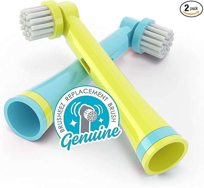 Brusheez Electronic Toothbrush Replacement Brush Heads 2 Pack (Ollie The Elephant)