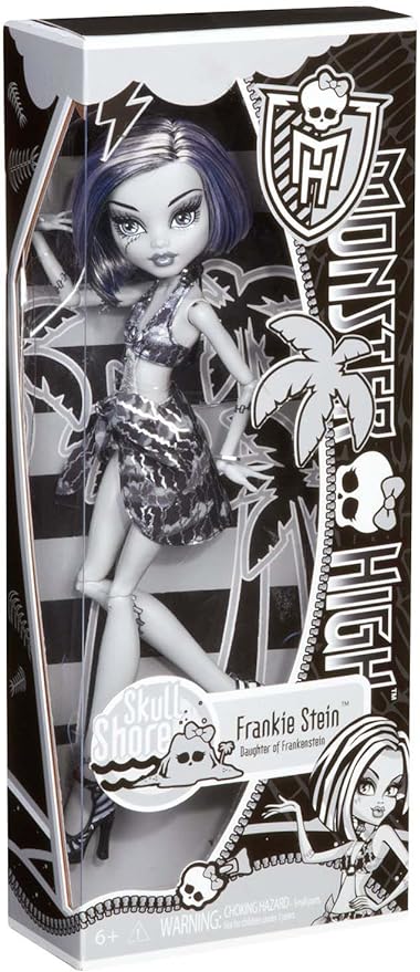 Monster High Skull Shores Black and White Frankie Stein Doll