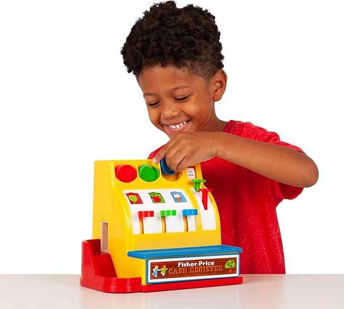 Fisher-Price Classics - Retro Cash Register - Great Pre-School Gift for Girls and Boys, Kids and Toddlers, birthday gift, Christmas, holiday, Ages 2+