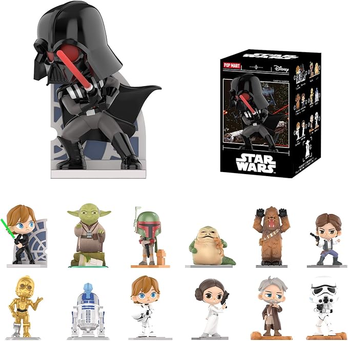POP MART Star Wars Series Figures, Star Wars Blind Box Figures, Random Design Action Figures Collectible Toys Home Decorations, Holiday Birthday Gifts for Boys and Girls, Single Box