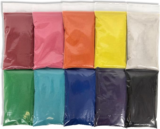 CuteyCo Crafty Sand for Kids - 10 Colors: 3 lbs of Vibrant Craft Sand & Play Sand