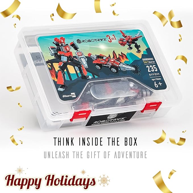 JITTERYGIT Mech Building Robot Glow in The Dark Action Figure Toy Set, Cool Space Super Hero Christmas Birthday Gift, Best Xmas Holiday Present Bricks for Boys, Girls, Teen 6 7 8 9 10 Year Old