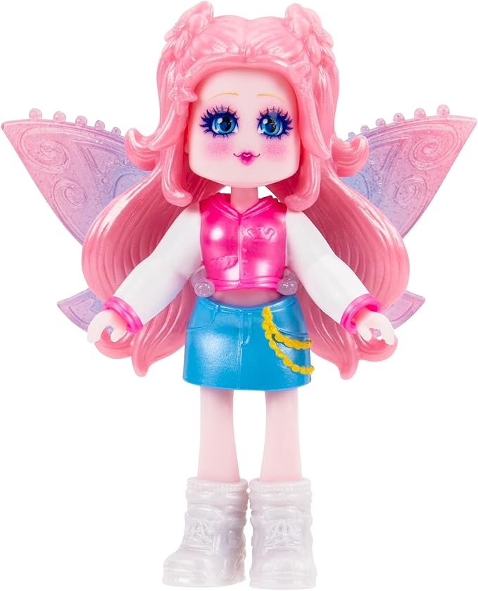 Royale High 3” Light Fairy Fashion Doll - 1 Figure with 9 Fashion Accessories - Virtual Item Code Included - Series 1 - Ages 5+