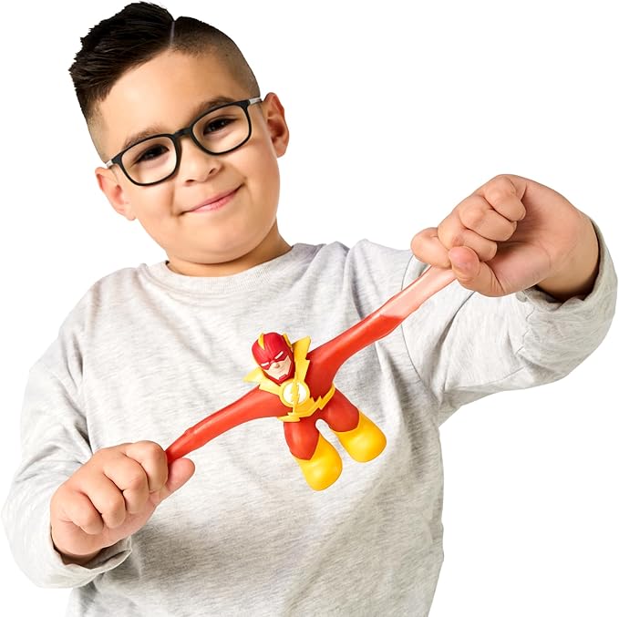 Heroes of Goo Jit Zu Goo Shifters DC Super Hero Stretchy Action Figure Gold Charge Flash. Incredibly Squishy DC 4.2" Toy Figure. Crush The Core!