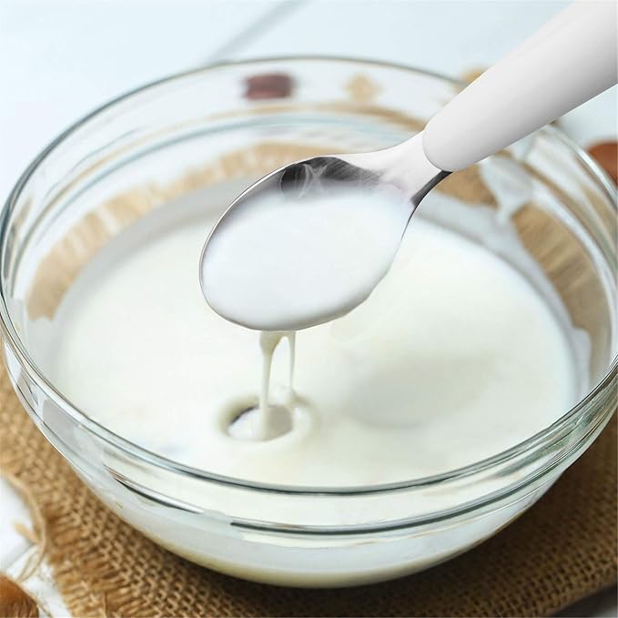 Kirecoo 2 Set Toddler Utensils, Toddler Forks and Spoons, Stainless Steel Toddler Silverware Set, Designed for Self Feeding Flatware Set with Travel Carrying Cases BPA Free (White & Pink)