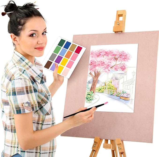 Paint with Water Coloring Book DIY Watercolor Painting for Adult 2 Pack Art Craft Travel with Relaxation for Kids Beginners Flower Scenery 12.4 * 8.8"