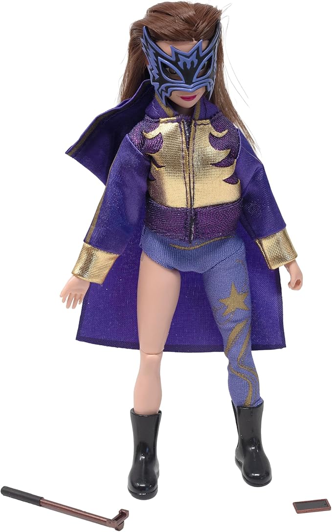 Boss Fight Studio Lady Maravilla, I Am Brilliance Doll, Lucha Libre Collectible Action Figure – Highly Articulated Soft Goods Figurine with Accessories Including Smartphone and Selfie Stick – 1:12