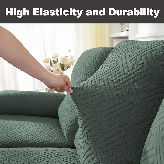 NORTHERN BROTHERS Oversized Recliner Chair Covers, Large Lazy Boy Recliner Covers, Stretchy Cover for Recliner Chairs, Light Green