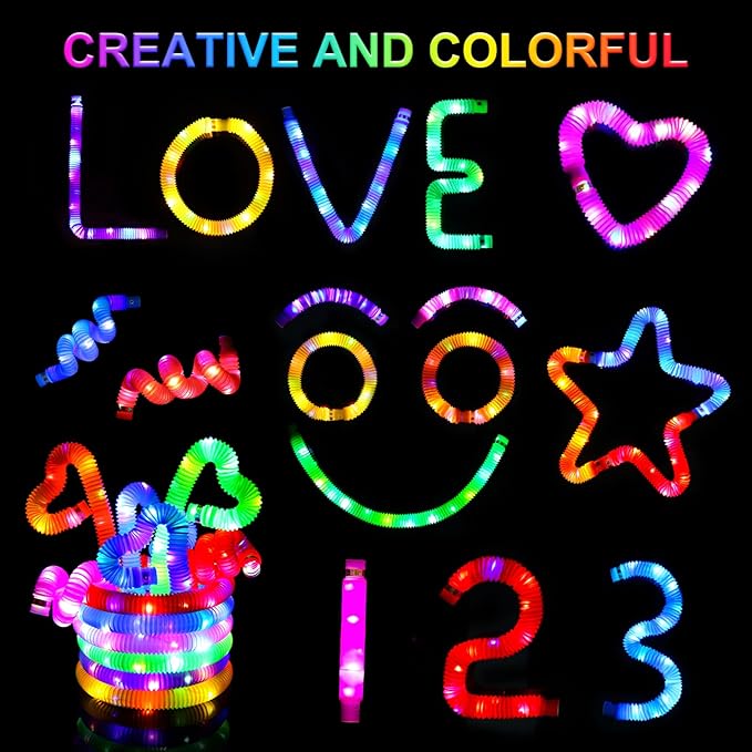 15 PCS Glow Sticks, Glow in The Dark Party Supplies, Bulk Light Up Party Favors, Glow Bracelets Necklaces, Neon Party Decorations,Valentine's Day Birthday Wedding Camping Fun