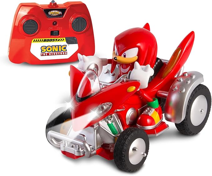 Sonic NKOK Knuckles ATV R/C (with Lights), For Ages 6 and up, Allows Children to Pretend to Drive and Have Fun at the Same Time! Great Item for Kids Red