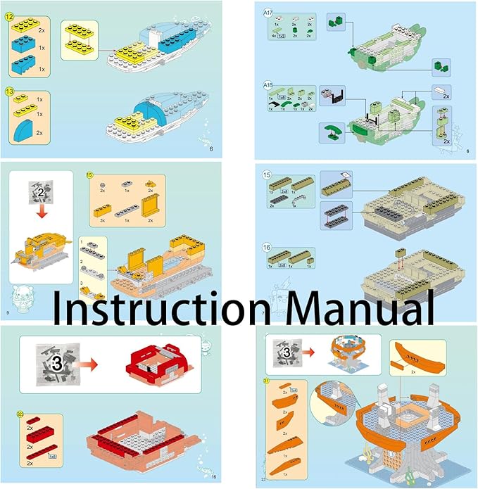 for Age 6+ Building Block Ocean Adventure Octonauts GUP-R Sailfish Vehicle & Barnacles 116pcs Building Brick Set-No Package Box (3702)